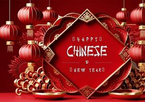 PSD 3d rendaring realistic chinese new year background bundles