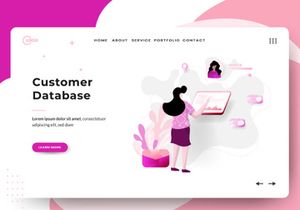 Business Online sets Illustration