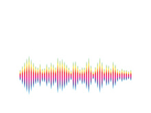Sound waves vector illustration design template