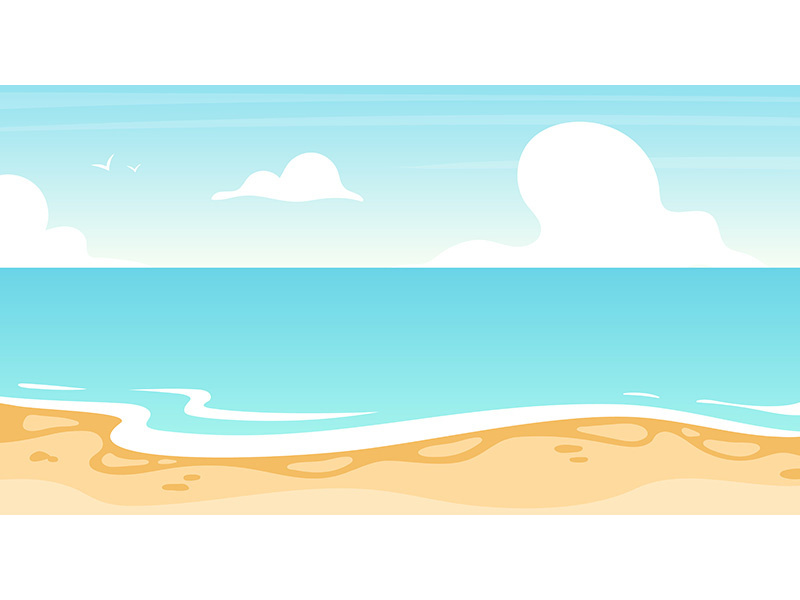 Beach flat flat vector illustration