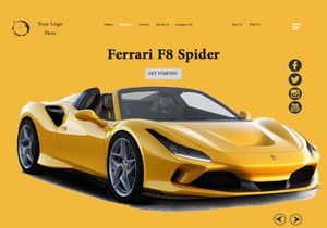 Car Website Header Concept