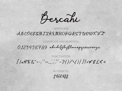 Bercahi - dazzling handwritten script font