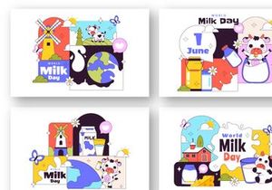 10 World Milk Day Illustration