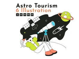 6 Astro Tourism Vector Illustration preview picture