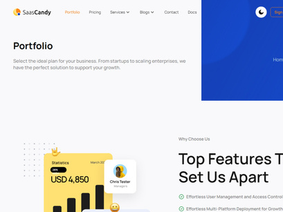 SaaSCandy Free Nextjs Website Template