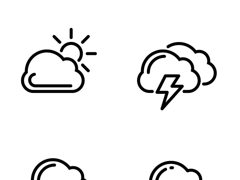 Cloud template vector icon