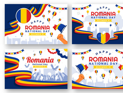 13 Romania National Day Illustration