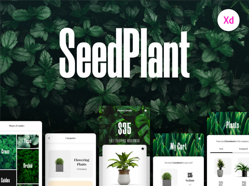 SeedPlant - A Free E-Commerce App UI Kit