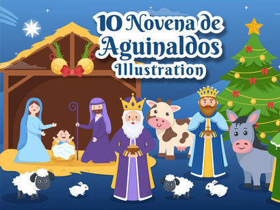 10 Novena De Aguinaldos Holiday Illustration