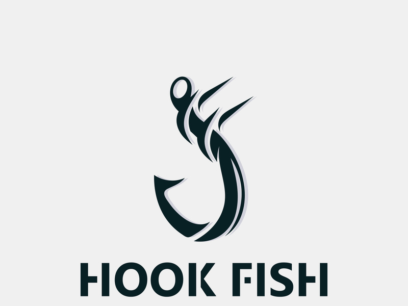 Hook Fishing logo simple and modern vintage rustic vector ~ EpicPxls