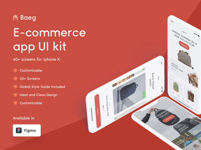 Baeg Ecommerce app ui kit for IOS