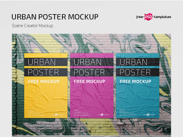 FREE Urban Poster MOCKUP preview picture