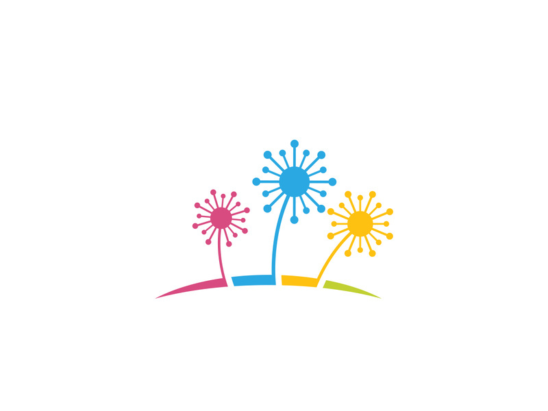 flower vector icon design template