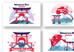 10 Mountain Day in Japan Illustration