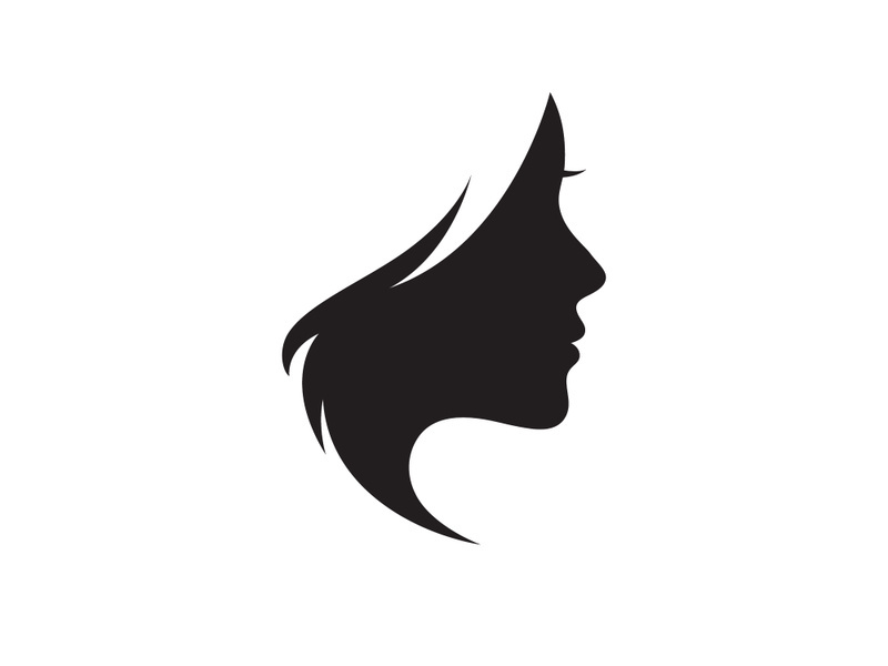hair woman and face logo and symbols