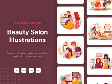 M116_Beauty Salon Illustrations preview picture