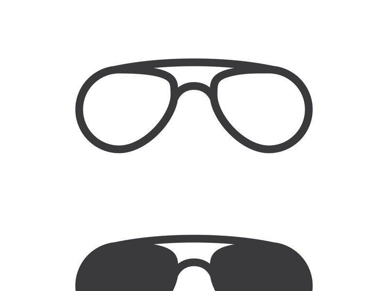 Glasses symbol vector icon