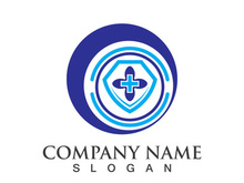 Medical health icon digital logo design vector illustration