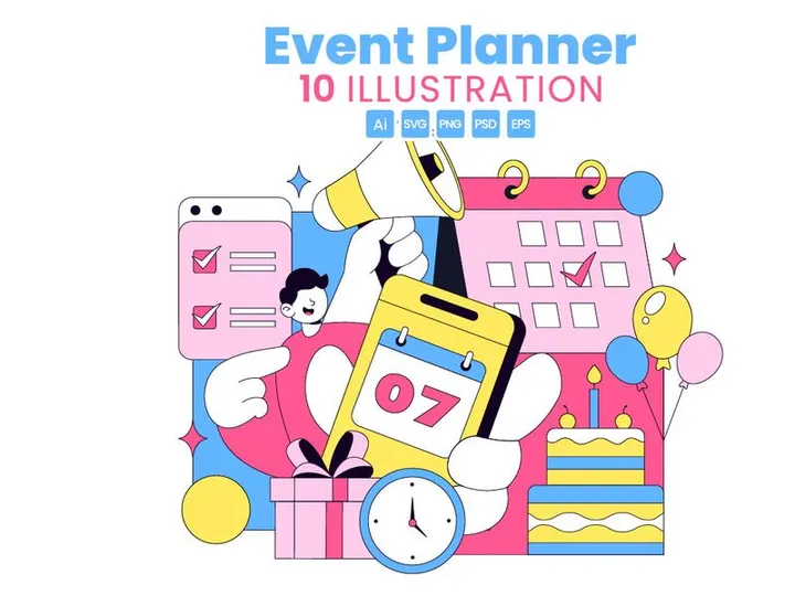 10 Event Planner Illustration