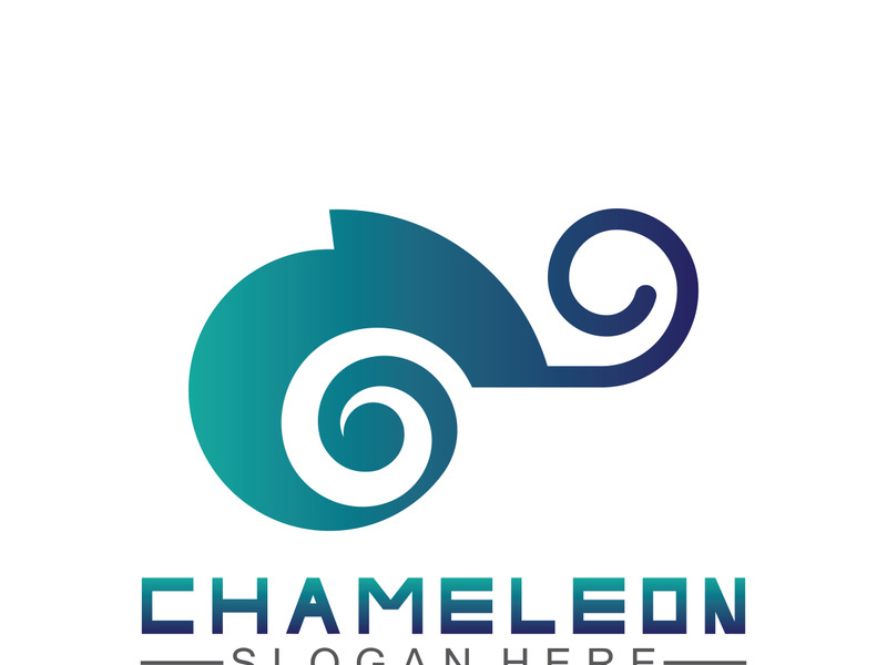 Chameleon logo design template. Vector illustration