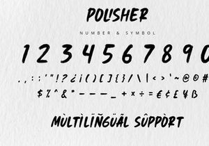 Polisher - Rough Brush Font