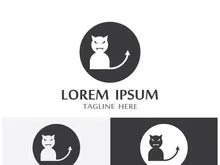 Devil logo design with a modern concept.