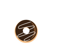 Vector donut logo template. Sweet Tasty Donut . dessert sign  illustration. for cafe  restaurant  stall. Grab and go concept.