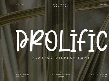 Prolific - Playful Font preview picture