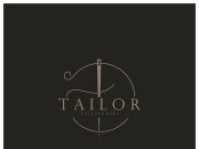 tailor logo icon illustration template combination of buttons for clothes, thread and sewing machine, for clothing product design, convection companies, fashion in vector form