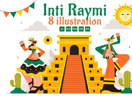 8 Inti Raymi Vector Illustration preview picture
