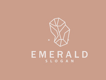 Gemstone Jewelry Logo, Design Vector Template