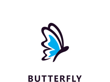 Beauty butterfly logo  symbol vector template preview picture