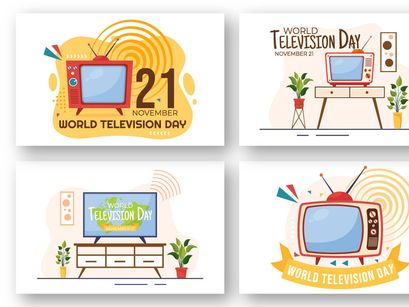 15 World Television Day Illustration