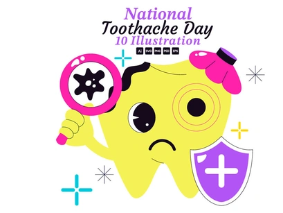 10 National Toothache Day Illustration