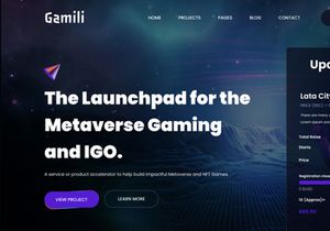 Gamili - Metaverse Gaming Launchpad Web 3.0