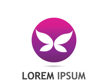 Beautiful and colorful butterfly creative logo design.