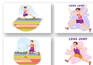 11 Long Jump Sport Illustration