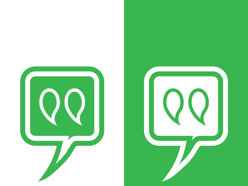 Speech bubble icon logo template vector illustration