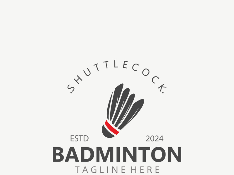 Badminton Shuttlecock logo icon design for Sport Badminton Championship club competition