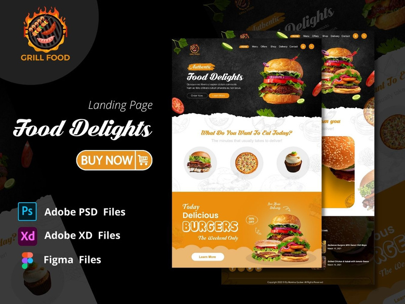 Grill food – Fast Food & Restaurant Landing page