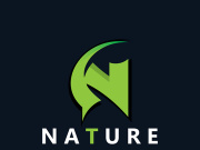 Letter N nature ecology logo with leaves suitable for business garden template vector