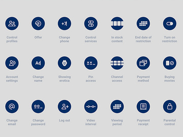 Icon Set for Smart TV Interface Sketch Resource preview picture