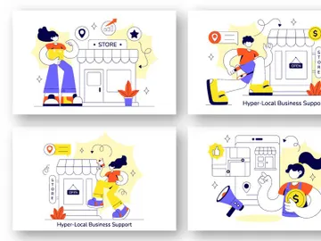 10 Hyper Local Business Support Illustration preview picture