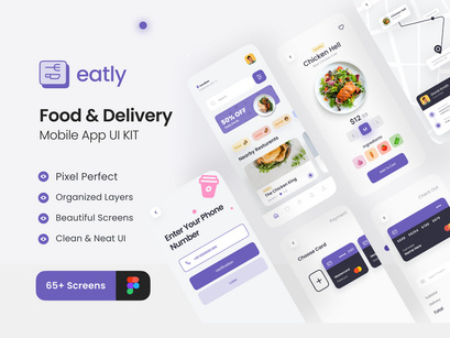 Eatly - Food And Delivery App UI Kit