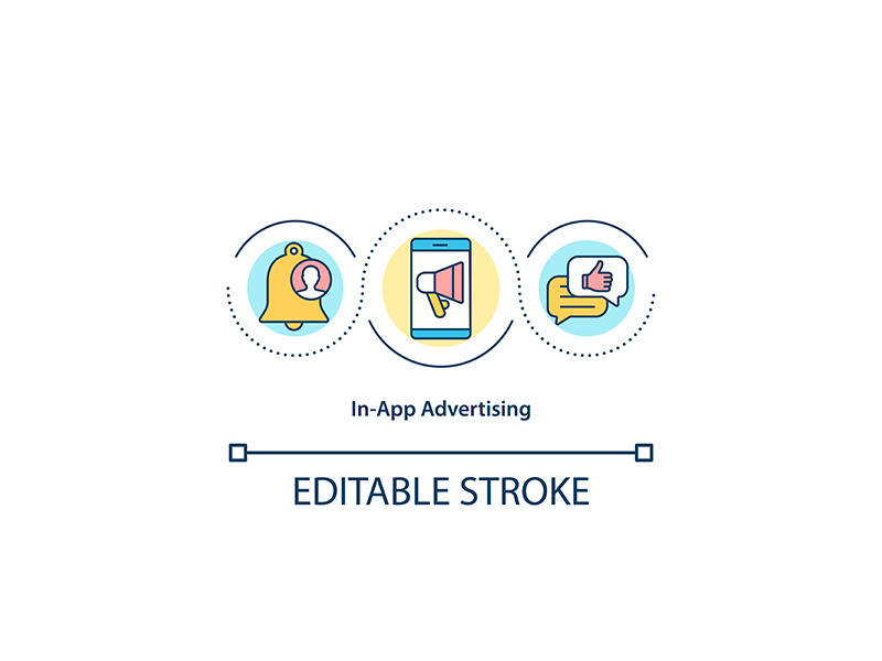 In-App advertising concept icon