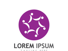 People social community logo design with creative idea