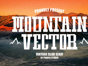 Mountain Vector - Vintage Slab Serif preview picture