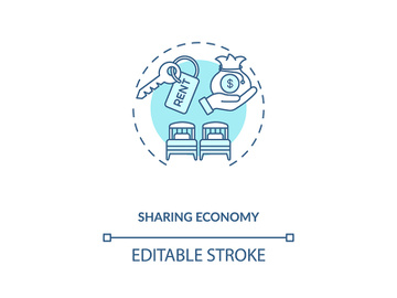 Sharing economy concept icon preview picture