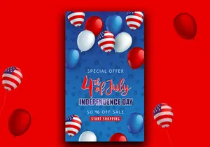 USA Independence Day Sale Promotion Advertising Banner