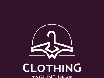 Clothing and Fashion logo design hanger concept, creative simple fashion shop business fashion vector beauty preview picture